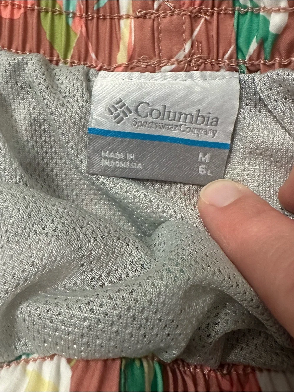 Columbia PFG Rambler Water Shorts Mens M Swim Trunks Pink Floral Tropical Lined
